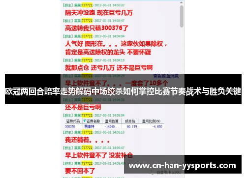 欧冠两回合赔率走势解码中场绞杀如何掌控比赛节奏战术与胜负关键